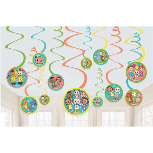 Cocomelon Hanging Swirl Decorations